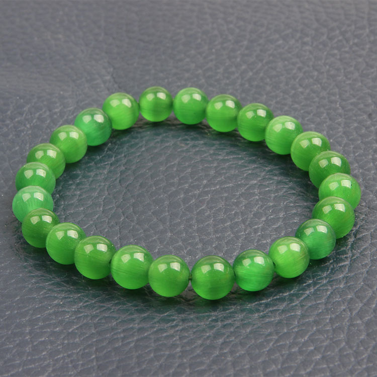 그린 캣츠아이 스톤 10mm/약 19개 25g