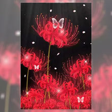 彼岸花印花十字绣2025新款客厅餐厅钻石画5D圆钻点钻自粘手工diy