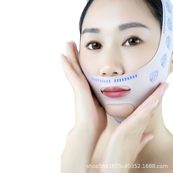 Pulls up supporting elastic bandage for face