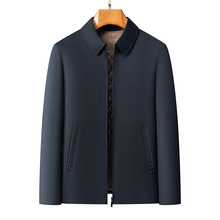 2025冬季加棉中老年行政气质夹克上衣翻领高品质棉服男士休闲保暖