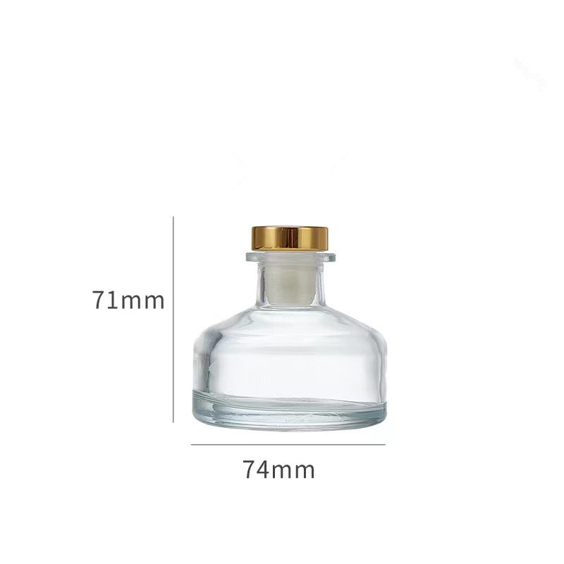 Transparente; botella desnuda redonda enana de yurta de 100ml (sin tapa)