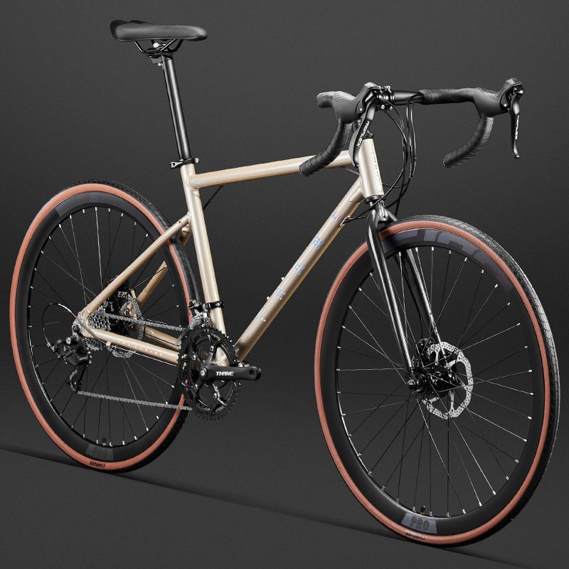 Cracked Stone Road Bike Bicycle Bent Handlebar Broken Wind Fast Racing Racing Adult Male and Female Student Bicycle