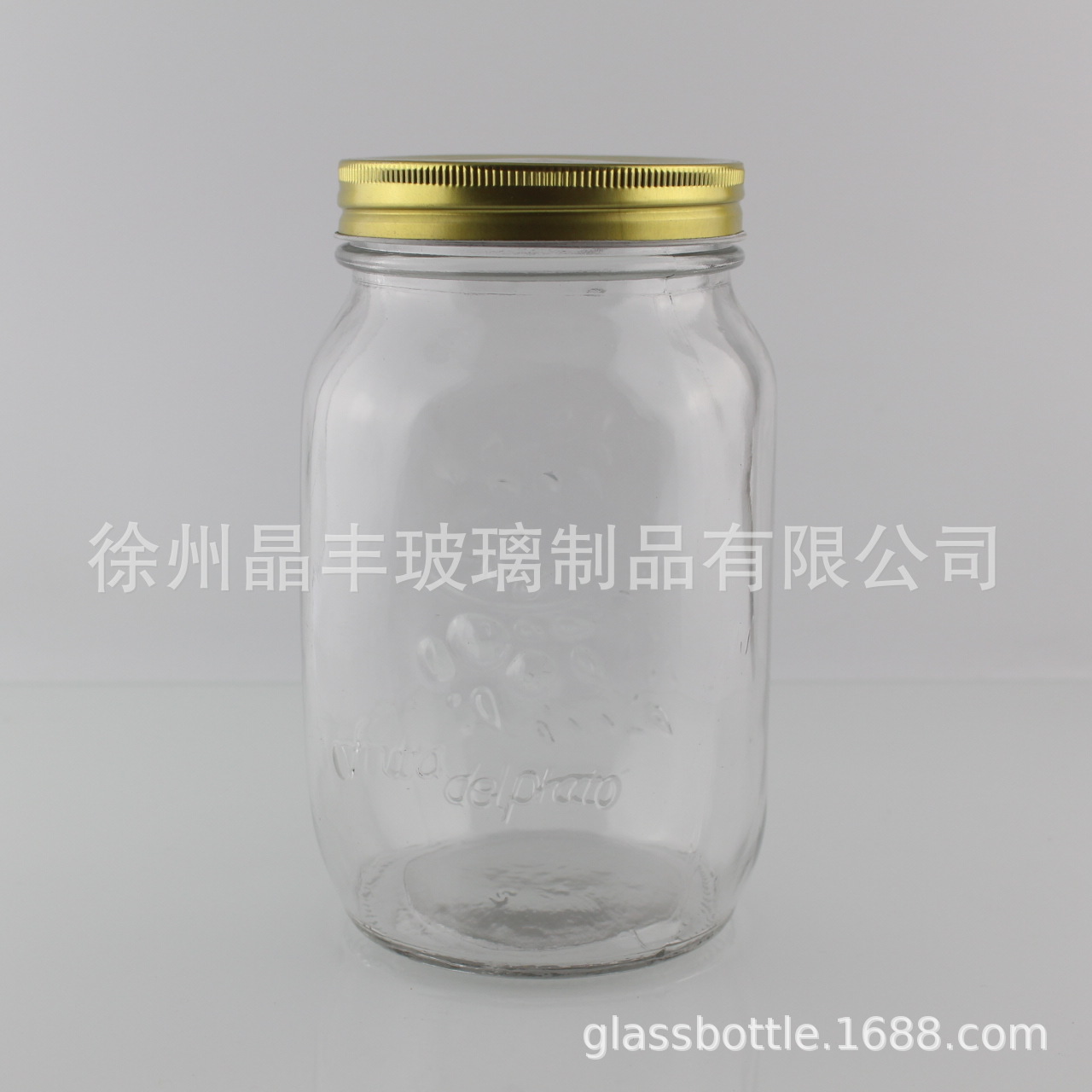 32oz 1000ml 方形宽口玻璃罐压花玻璃梅森罐雕花玻密封罐87mm铁盖