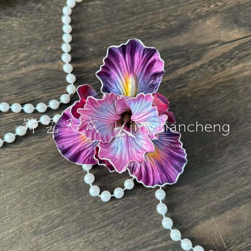 仿真eva手感鸢尾花花头 爱丽丝头饰发夹香薰礼盒装饰拍照道具|undefined