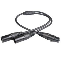 New Product Oxygen-Free Copper Braided Shielded XLR 3-Pin to Cannon Female to Male Adapter Cable 0.5 Meters