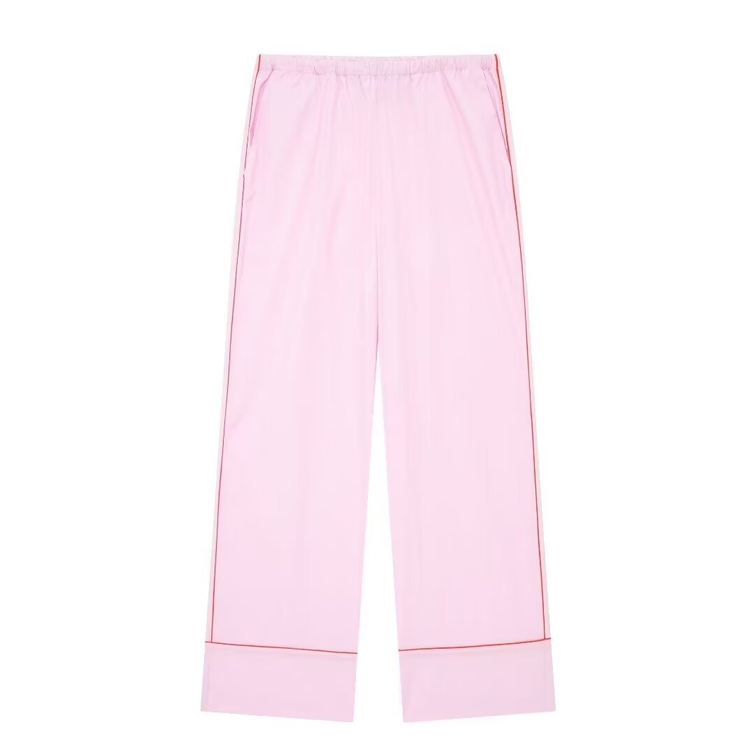 Maßgeschneidertes Popeline-Hemd für Damen im Sommer 2024 mit dekorativem Nachtwäsche-Set_voghion.com