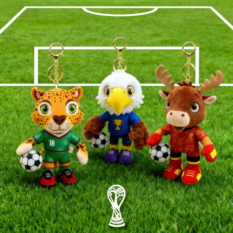 Estados Unidos, Canadá, México, mascota de la Copa del Mundo, muñeca de peluche, colgante de llavero, juguetes al por mayor.