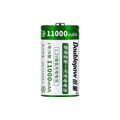 Double quantity No.1 rechargeable battery D type Ni-MH foot capacity 11000mah water heater gas No.1 battery in stock (Hibrid akkumulyator batareyaları) - 11000-1-ni-mh-green-label