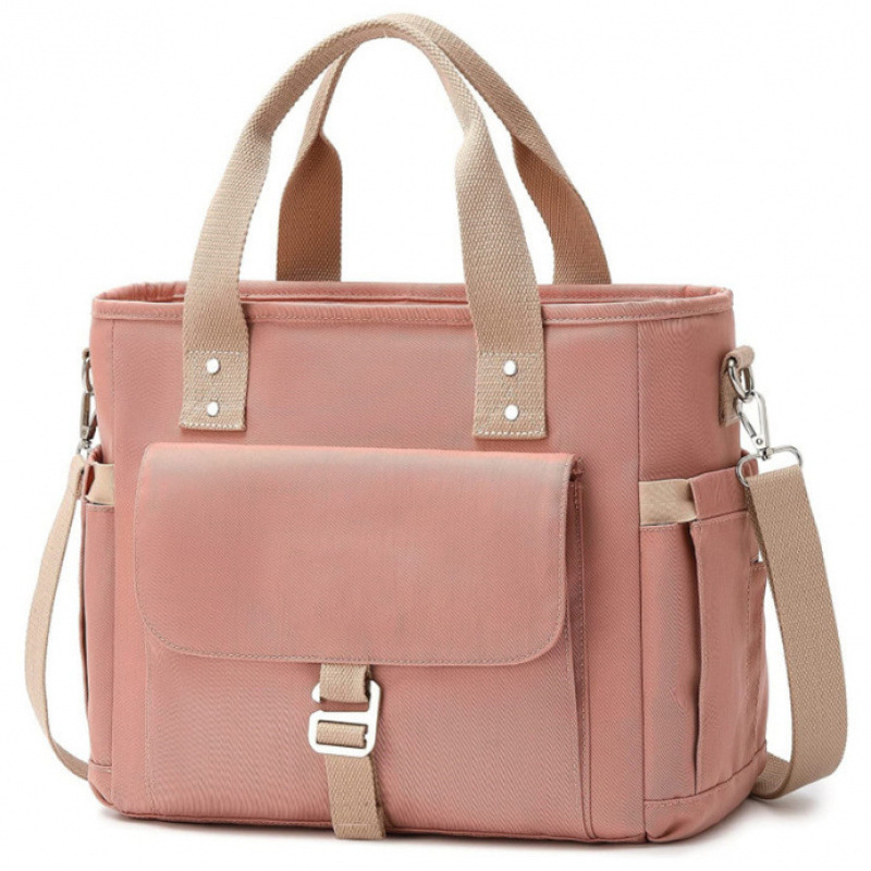 Bolsa de almuerzo de trabajo en stock, caja de aislamiento de apertura ancha, bolso de mano con correa de hombro desmontable, bolsillo lateral para senderismo, bolso de picnic image 6