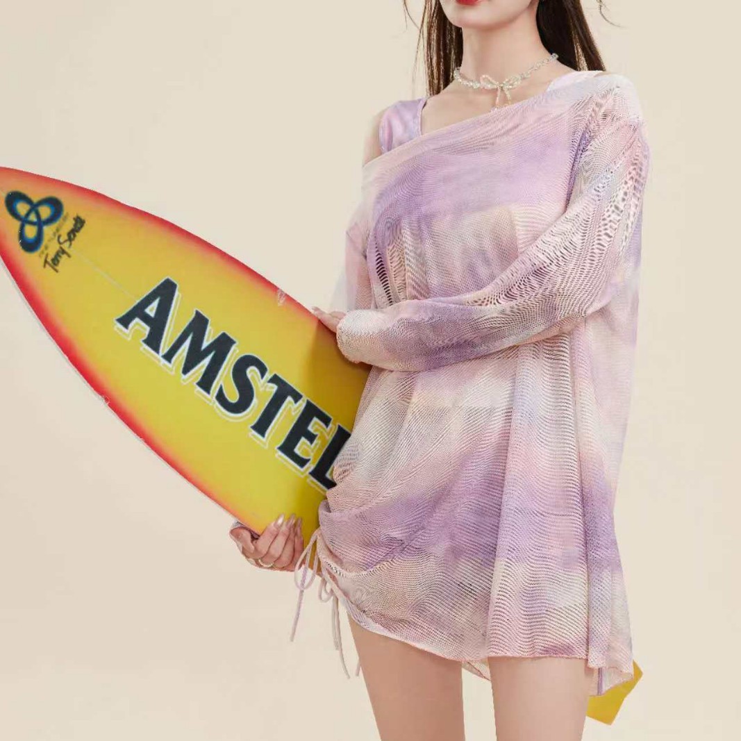 2026 New Three-Piece Set of Vest-Style Skirt and Cover-Up, Slimming and Plus-Size, Suitable for Beach and Water Park Swimwear