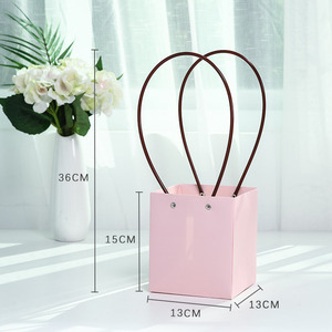 Bolsa de arreglos florales de papel kraft, paquete de ramo, caja de mano al por mayor, floristería, arte floral, material de embalaje de bricolaje, bolsa de mano de flores