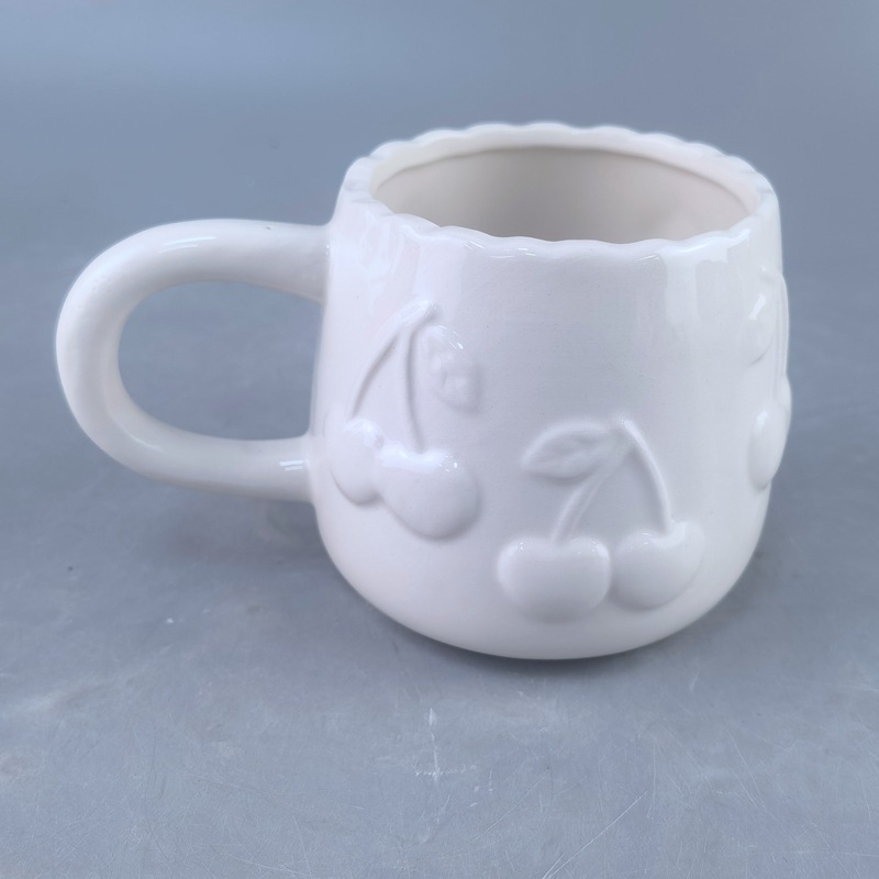 Taza para colorear con pincel de cerámica cuidadosamente seleccionada, pintura navideña, taza de agua para graffiti, taza educativa de porcelana de temperatura media para pintura DIY