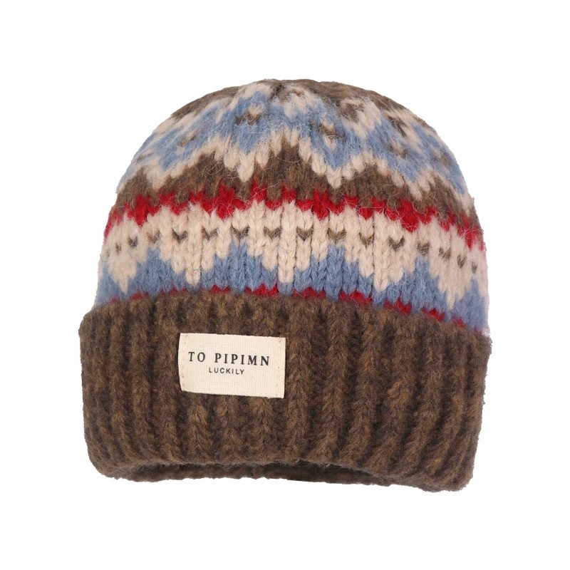 Cappello da donna in maglia di lana vintage, vestibilità ampia, circonferenza della testa ampia, caldo cappello di protezione per le orecchie, cappello che snellisce il viso_voghion.com