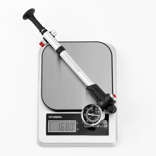 Bicycle pump Portable aluminum alloy inflator with air pressure gauge charging and discharging high-pressure front fork pump