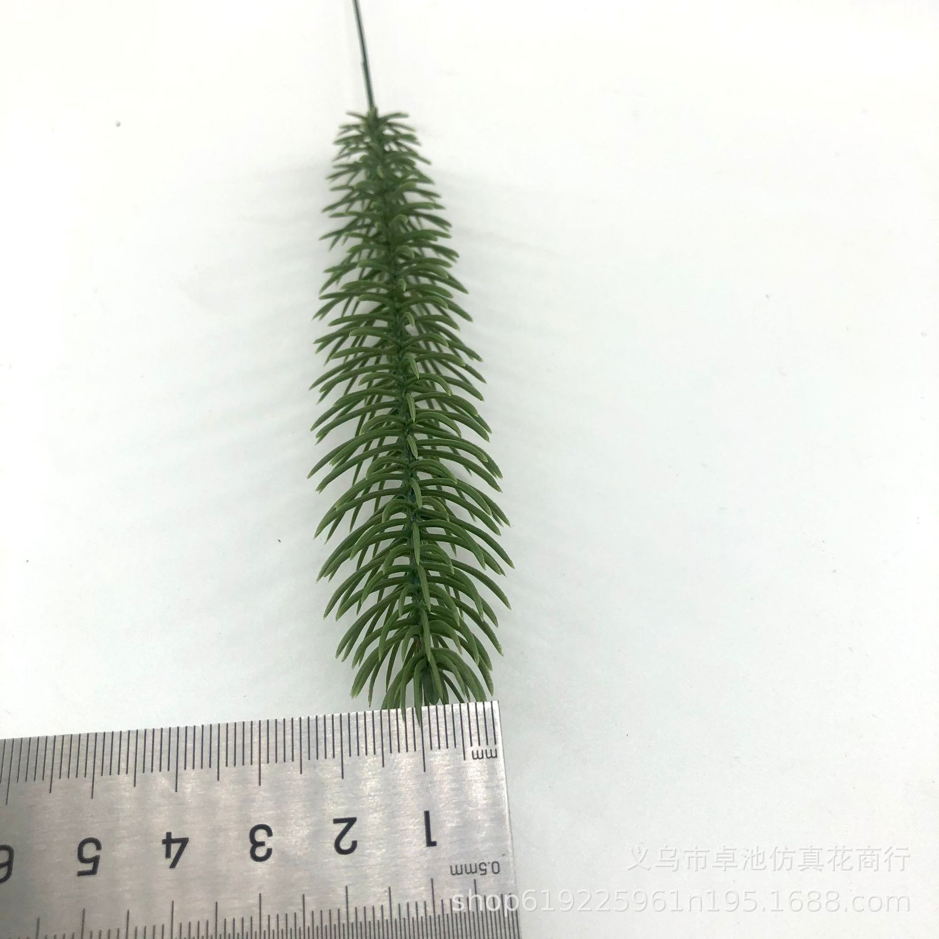 亚马逊爆款仿真植物单枝松针立体双面松枝圣诞装饰植物配件批发绿-阿里巴巴