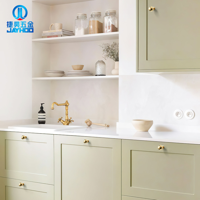 Manufacturer wholesale brass French light luxury ball handle wardrobe door handle cabinet cabinet extremely simple hole small handle