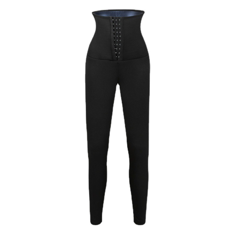 Amazon pantalones para romper el sudor de las mujeres europeas y americanas engrosada vientre cintura alta pantalones de levantamiento de cadera corriendo ropa de yoga tres pantalones