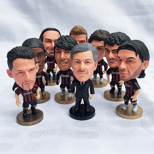 AC Milan Kaka Martini Nesta Inzaghi Anchenotti Baggio Silva model doll ornaments