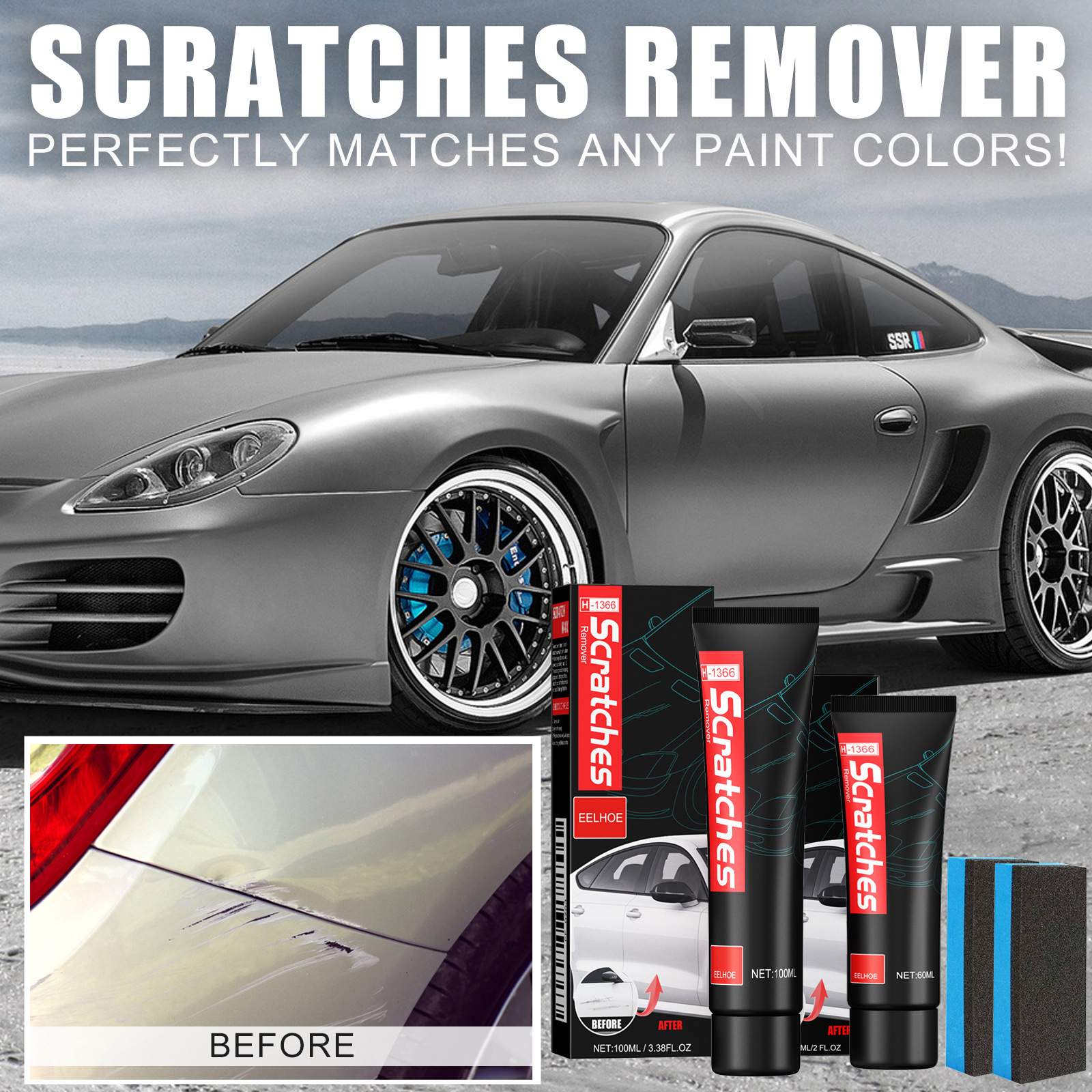 Car scratch polishing paste paint clean and polish decontamination wax reconditioning paste scratch repair and maintenance_voghion.com