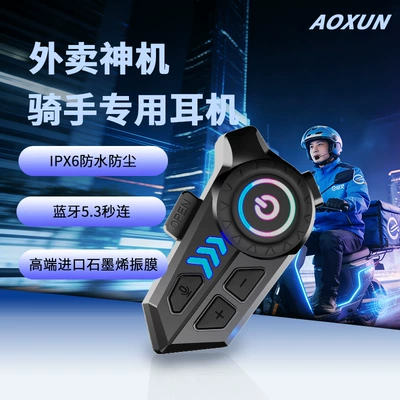 Helmet with Built-In Bluetooth, Motorcycle Helmet Headset