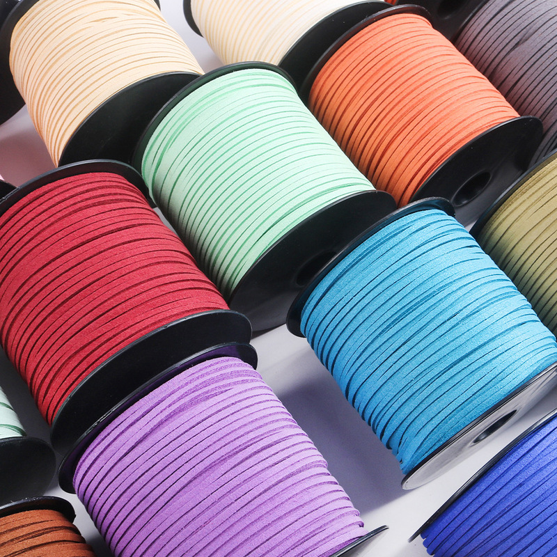 2mm Korean Velvet Leather Cord Imitation Deerskin Velvet DIY Braided Rope Gift Box Decoration Double-Sided Velvet Suede Rope