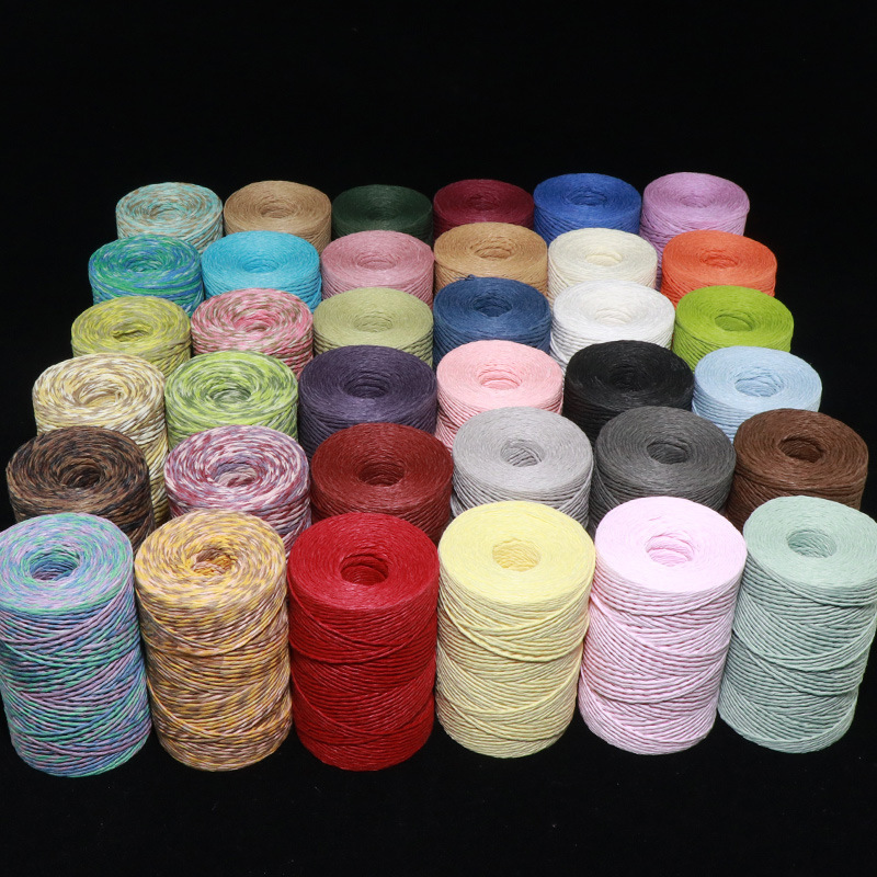 90g Pack, Approximately 150M/Roll, Double-Stranded Paper Rope Small Roll, Raffia Grass for Bags, Hats, Handmade DIY Weaving Rope 90g Pack, Approximately 150M/Roll, Double-Stranded Paper Rope Small Roll, Raffia Grass for Bags, Hats, Handmade DIY Weaving Rope