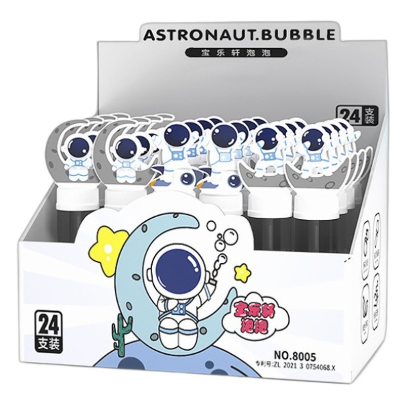 Niños soplando palitos de agua de burbujas 24 paquetes de juguetes de burbujas animales de dibujos animados sosteniendo mini palitos de burbujas con cajas