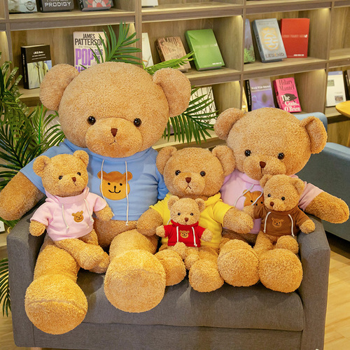 Teddy Bear Little Bear Doll Children's Pillow Cloth Doll Grabber Doll Gift Plush Toy Gift Floor Push Doll