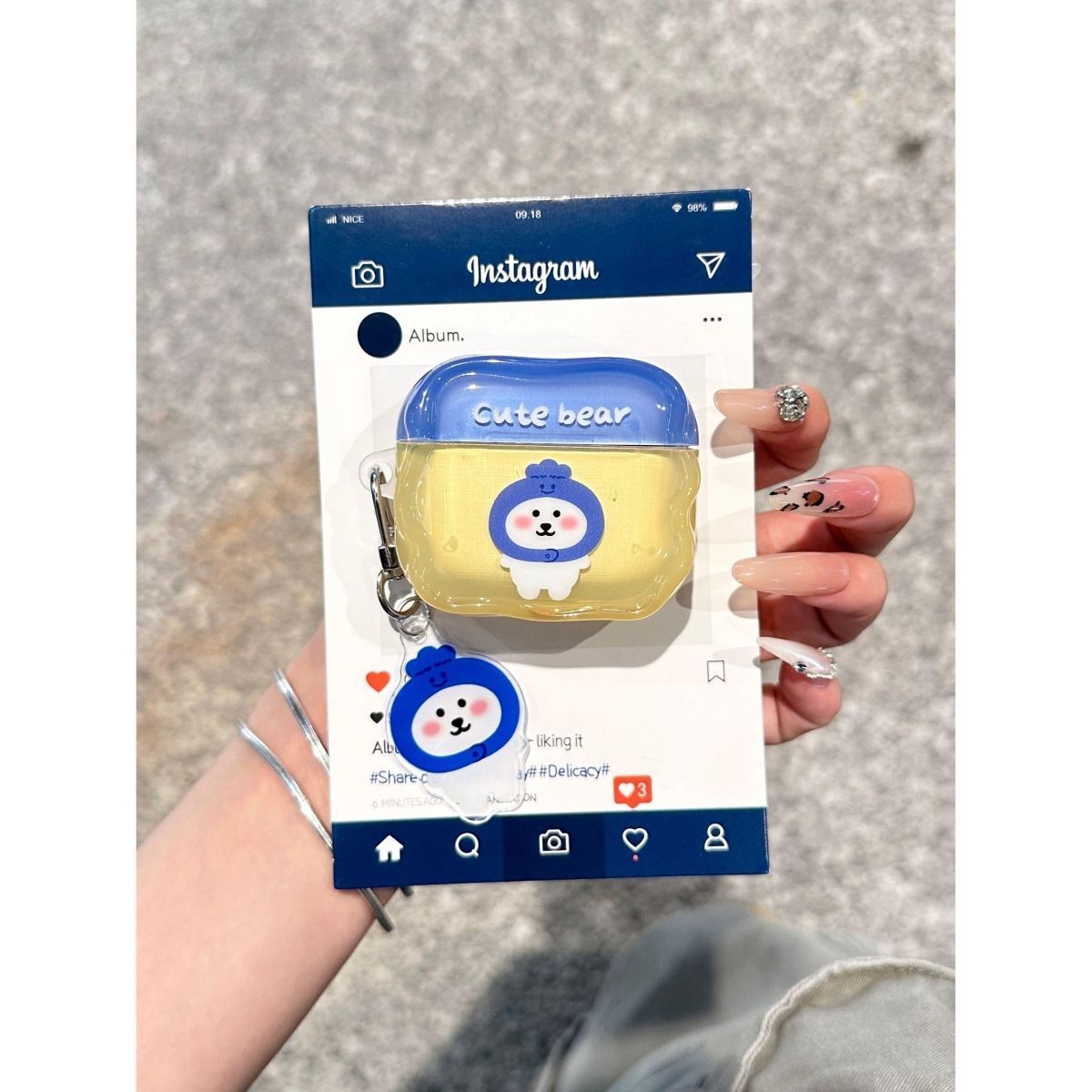 Cabecera auto-mocking oso para airpods4 generación de cubierta de auriculares airpodspro3 cubierta de auriculares Bluetooth 5 generación