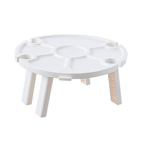Portable plastic foldable outdoor sand table snack red wine cup holder for outdoor parties and wine cups