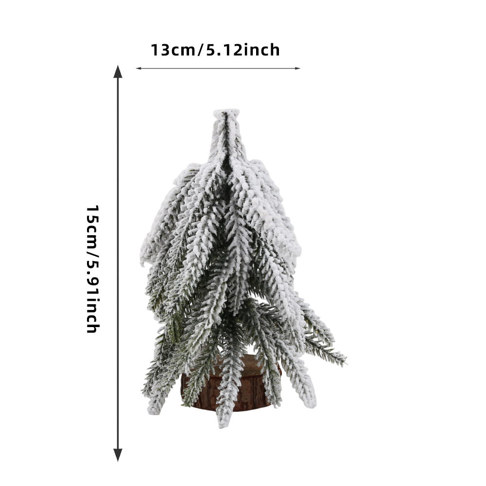 Transfronterizo PE mini árbol de Navidad escritorio micro paisaje decoración de árbol de Navidad decoración de ventanas de casa imitación cedro