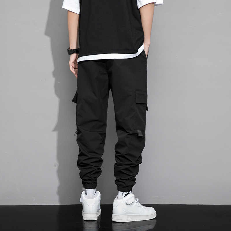 Nuevo hombre primavera y otoño deportivo ocio suelto multi-bolsillos ropa de moda americana ropa de ocio pantalones largos