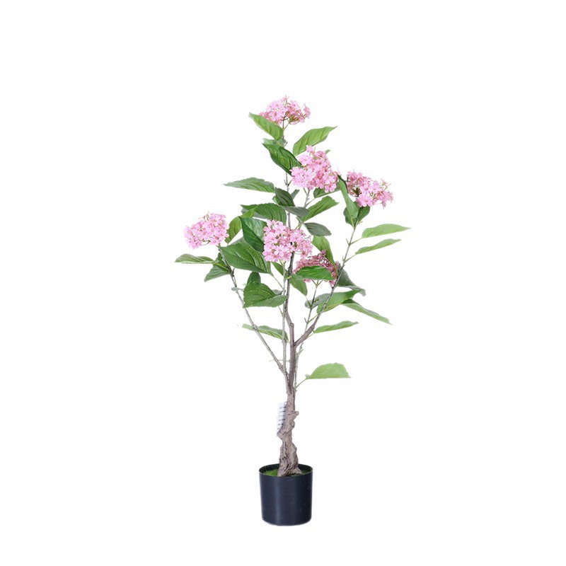 Simulación de plantas verdes, sensación avanzada, hortensias, árboles falsos, plantas en macetas, decoración de sala de estar de interior, plantas falsas, decoración del hogar de piso
