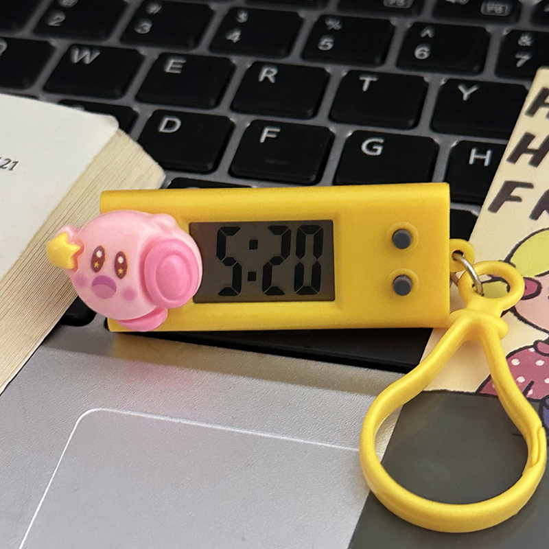 学生考试小挂表卡通简约钥匙扣便携电子表显示时间日期迷你电子钟|undefined