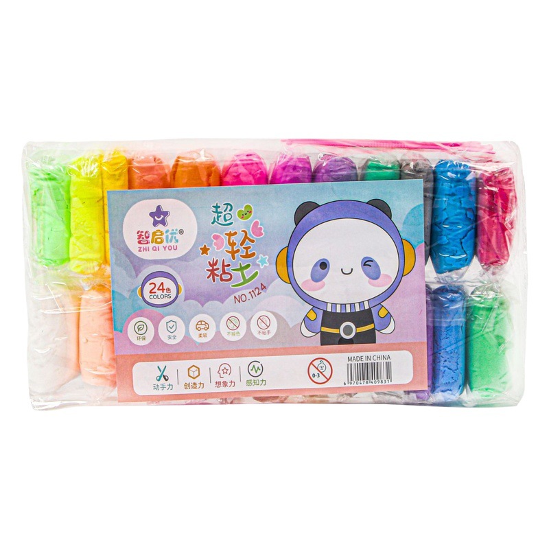 Arcilla ultraligera para niños, arcilla de bricolaje hecha a mano 12/24/36 colores, juegos de juguetes de plastilina de arcilla de colores para niños al por mayor