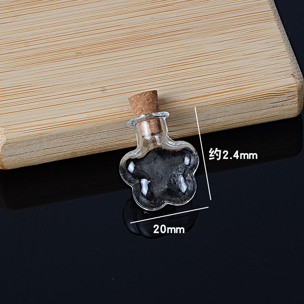 Transfronterizo exclusivo mini botella especial en forma de corcho deseando botella de vidrio transparente colgante pequeña botella de forma DIY
