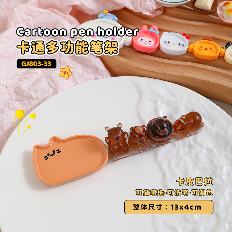 漫画ネイルペンホルダーかわいい多機能シャンプーカップグルメパレットカラーペンネイルアート専用ツール|undefined