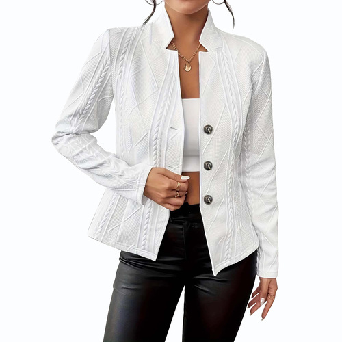 Independent station Europe and America autumn and winter hot sale button pattern small suit coat commuting style