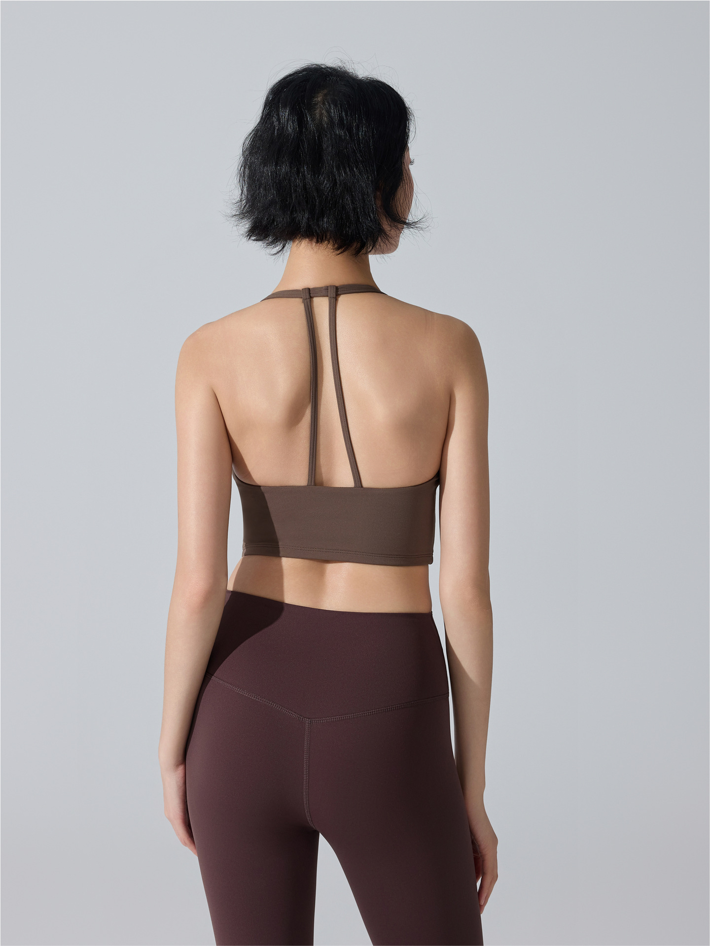Europa y los Estados Unidos Nudo transfronterizo belleza back chaleco bra desnudo sensación transpirable apretado deportes al aire libre correr fitness ropa de yoga