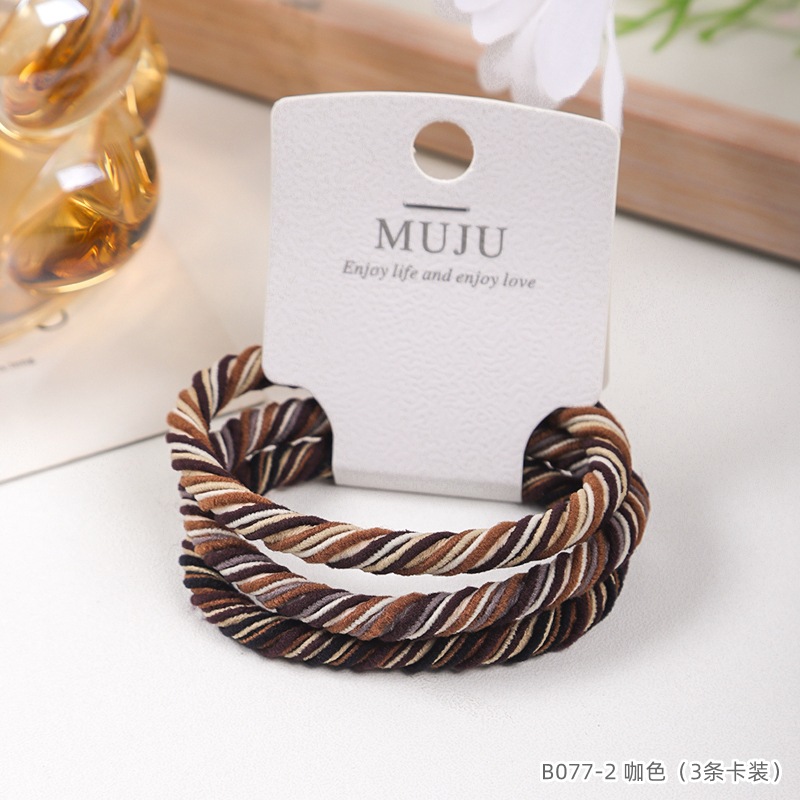 [Carga de tarjeta] sensación de alto nivel coreano de cabello de código de barras de moda de alta elasticidad de cabello anillo de cabello correa de cola de caballo