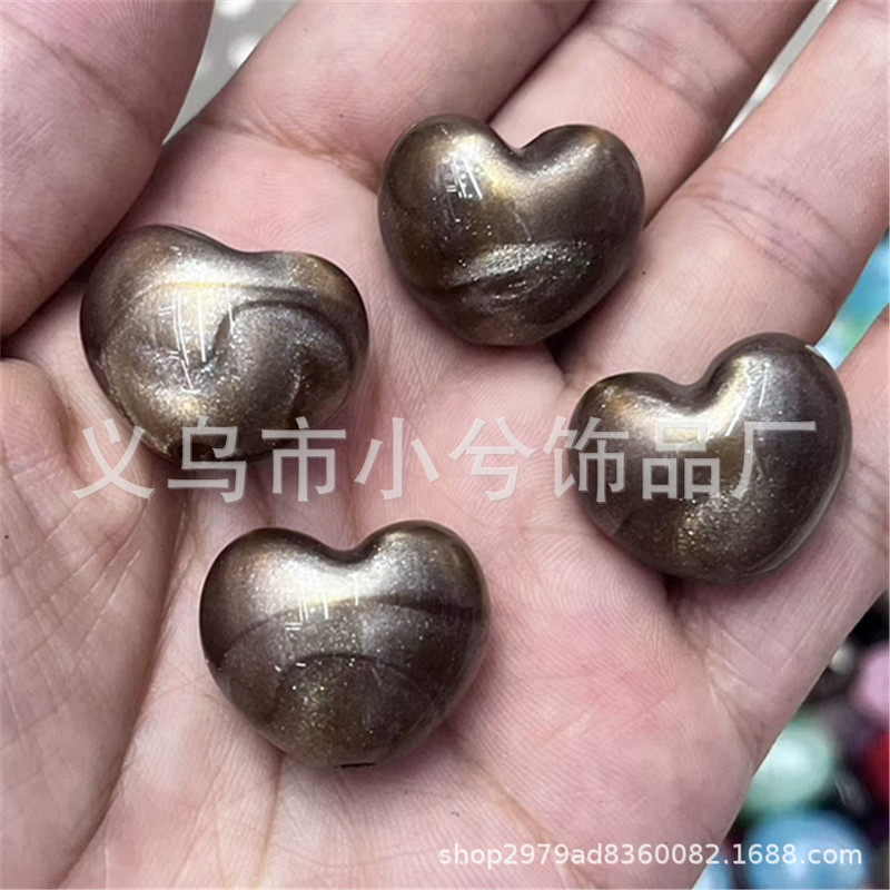 22mm多彩珠光胖爱心直孔珠diy饰品手机链串珠笔钥匙扣包链等配件|undefined