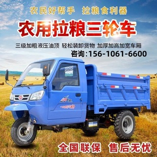 Diesel Engineering Tricycle Agricultural Dump Transporter Truck King Construction Site Breeding Electric Engineering Tricycle