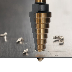 British aluminum box step drill set, center punch, six-piece pyramid drill bit set, high-speed steel drill bit, hole enlarger