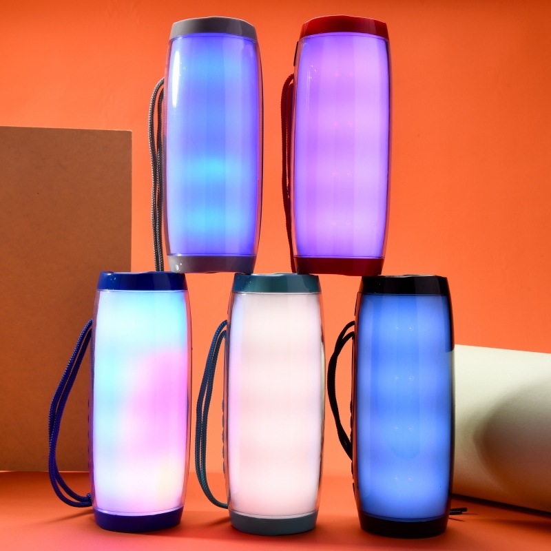 クロスボーダー 7 色のカラフルなライト TG157 ワイヤレス Bluetooth スピーカー屋外ホームカードオーディオデュアル振動ダイヤフラムサブウーファー|undefined