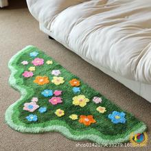 ✅植绒地毯簇绒地毯卧室床边地毯客厅耐脏易打理苔藓地毯