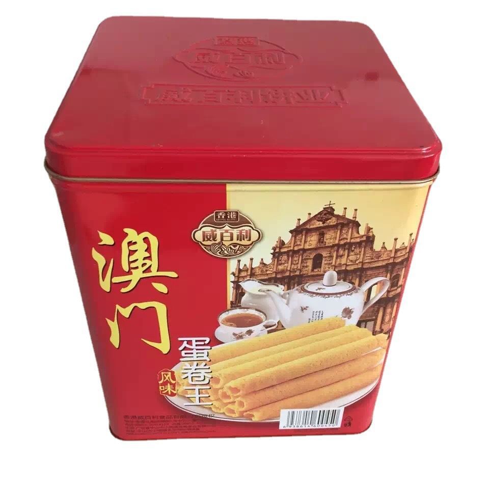 铁盒工厂 生产正方形蛋卷铁罐，食品级金属罐空铁罐