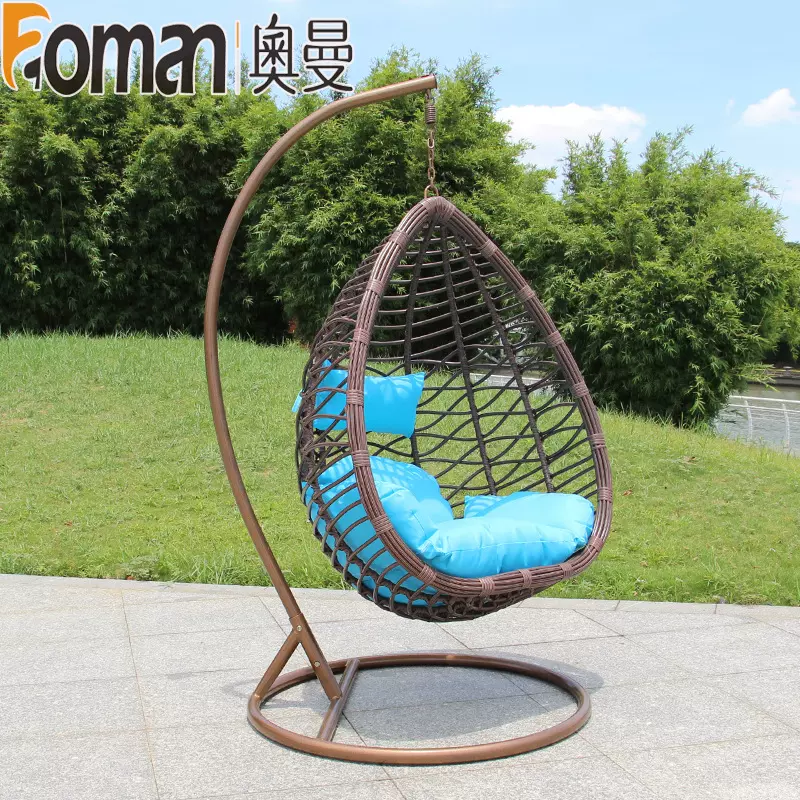 奥曼吊篮藤椅户外室内大号单双人秋千阳台懒人吊椅