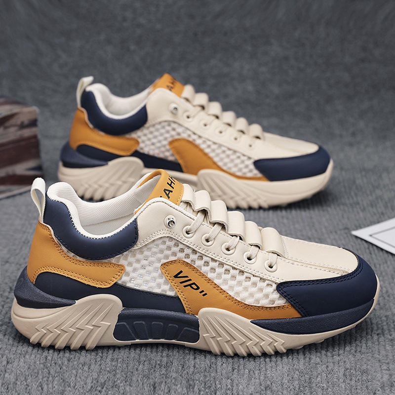 Zapatos de hombre, zapatos de malla deportiva Forrest Gump de todo fósforo de verano, zapatos de moda de suela gruesa transpirables para estudiantes jóvenes, estilo de hombre 2025 nuevo