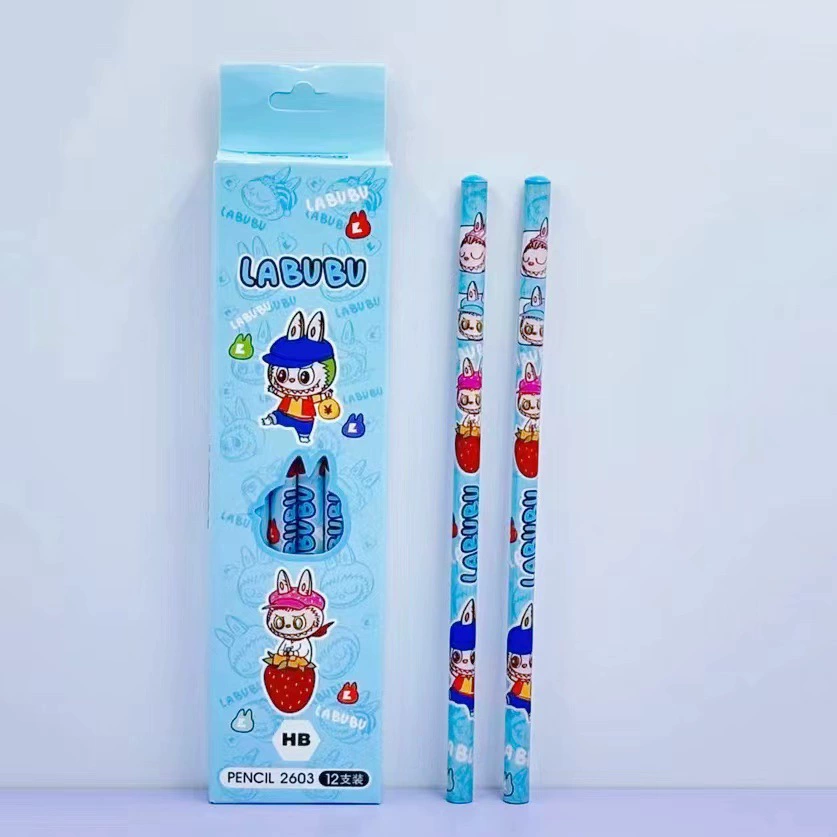 Карандаши Sanrio 12 шт в盒ке Kuromi cinnamon dog деревянные карандаши для школьников, художественные карандаши, пишущие ручки HB