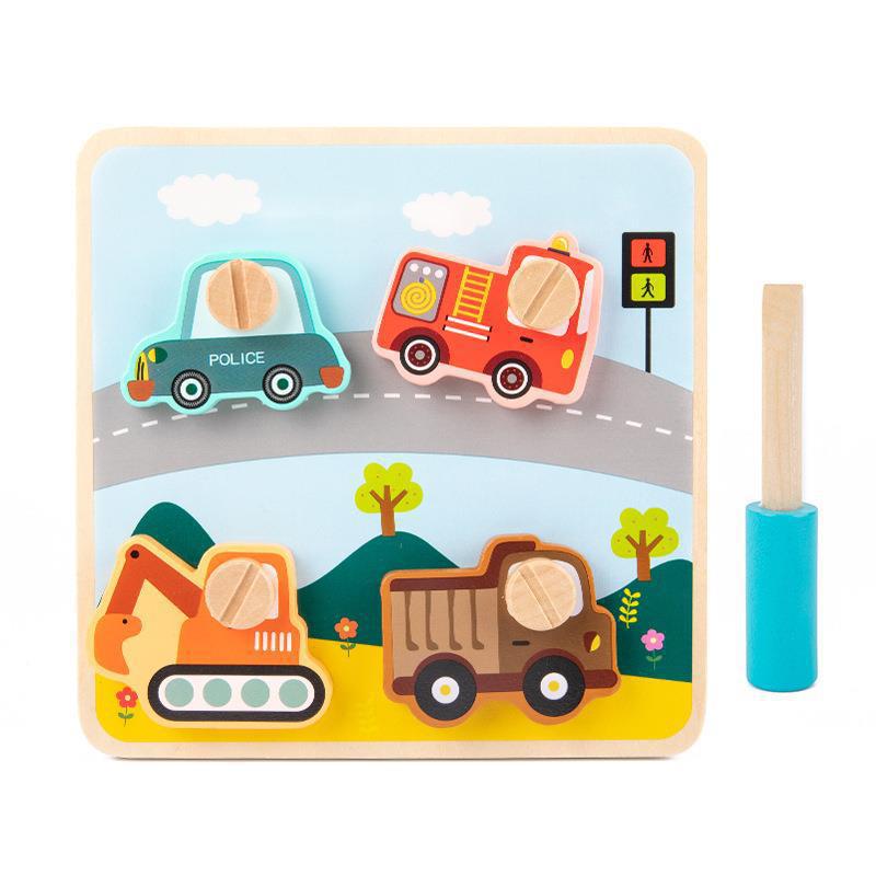 CPC Montessori niños giro tornillo forma color a juego cognitivo tuerca coche herramienta bebé educación temprana Juguetes